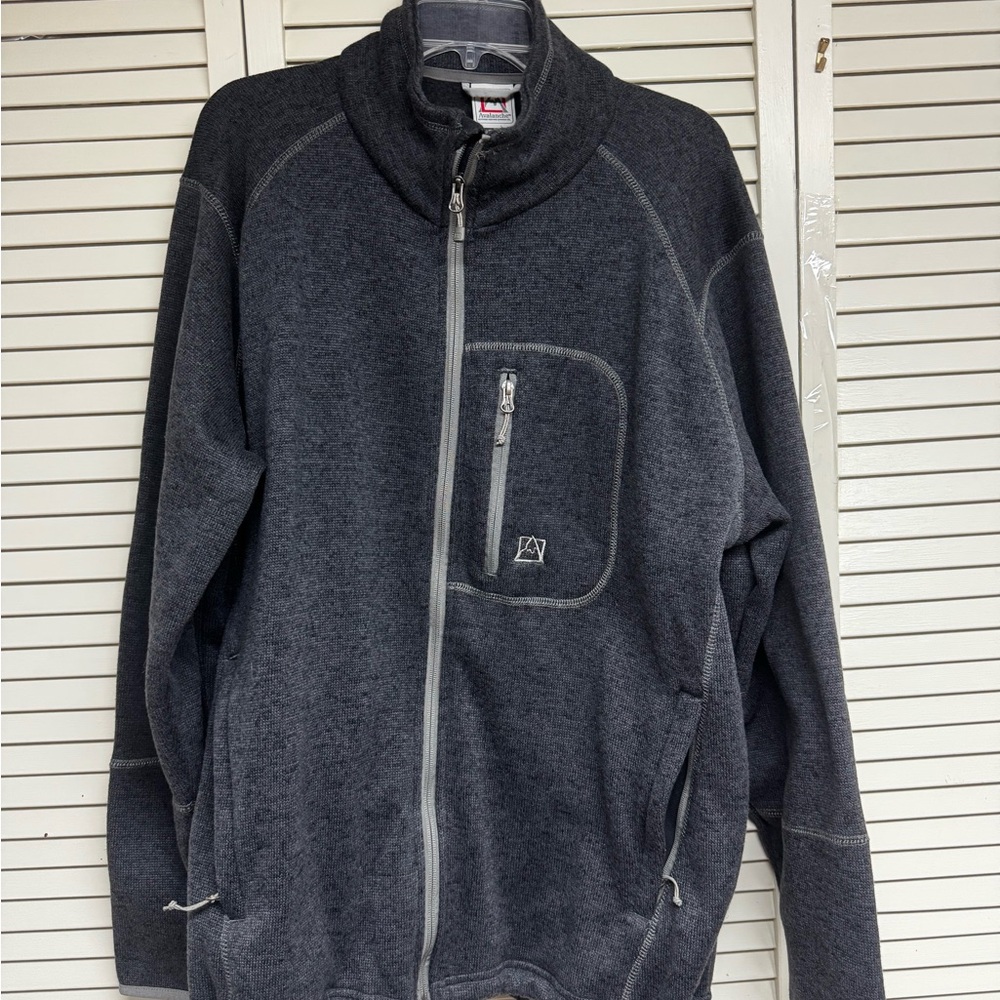 Avalanche Men's Charcoal Zip-Up Sweater